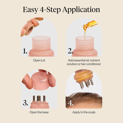 Kitsch Scalp & Hair Oil Applicator – Clean-Design Hair Oil Tool for Uncluttered Bathroom Counters, Single-Step Oil Application for Intentional Living