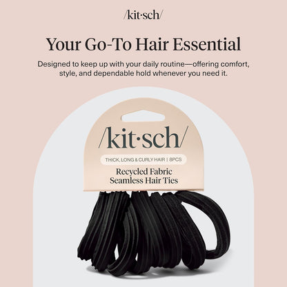 Kitsch Seamless Hair Ties - Gentle Hair Bands for a Calming Nightly Skincare and Self-Care Ritual