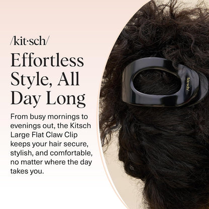 Kitsch Small Flat Claw Clip – Understated Hair Accessory for Capsule Wardrobes, Clean Everyday Styling