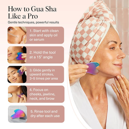 Kitsch Stainless Steel Gua Sha – Thoughtful Birthday Gift for Women Who Love Skincare Tools
