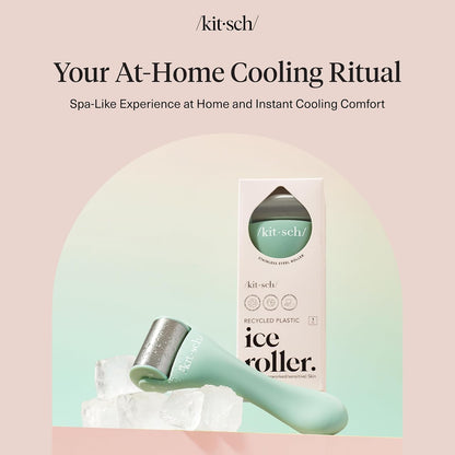 Kitsch Stainless Steel Ice Roller – Premium Facial Roller with Elegant Hand-Crafted Feel for Elevated Home Spa Routines