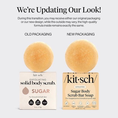 Kitsch Sugar Scrub Bar – Thoughtful Self-Care Gift for Her, Stocking Stuffer Eco Skincare Set