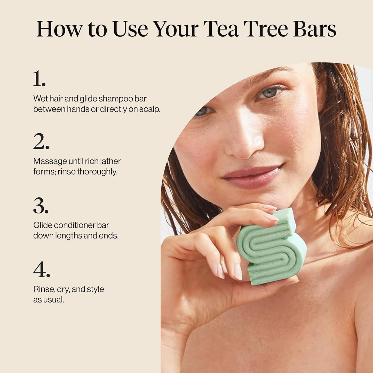 Kitsch Tea Tree Shampoo Bar – TSA-Friendly Travel Companion for Carry-On and Weekend Trips