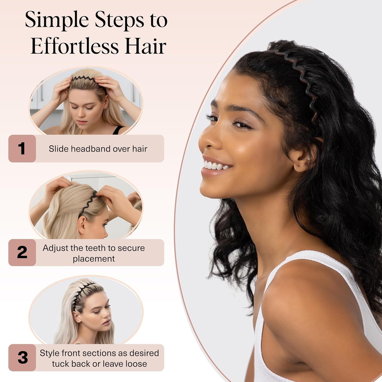 Kitsch Zig Zag Headbands – Clean Everyday Hair Accessory for the Minimalist Vanity