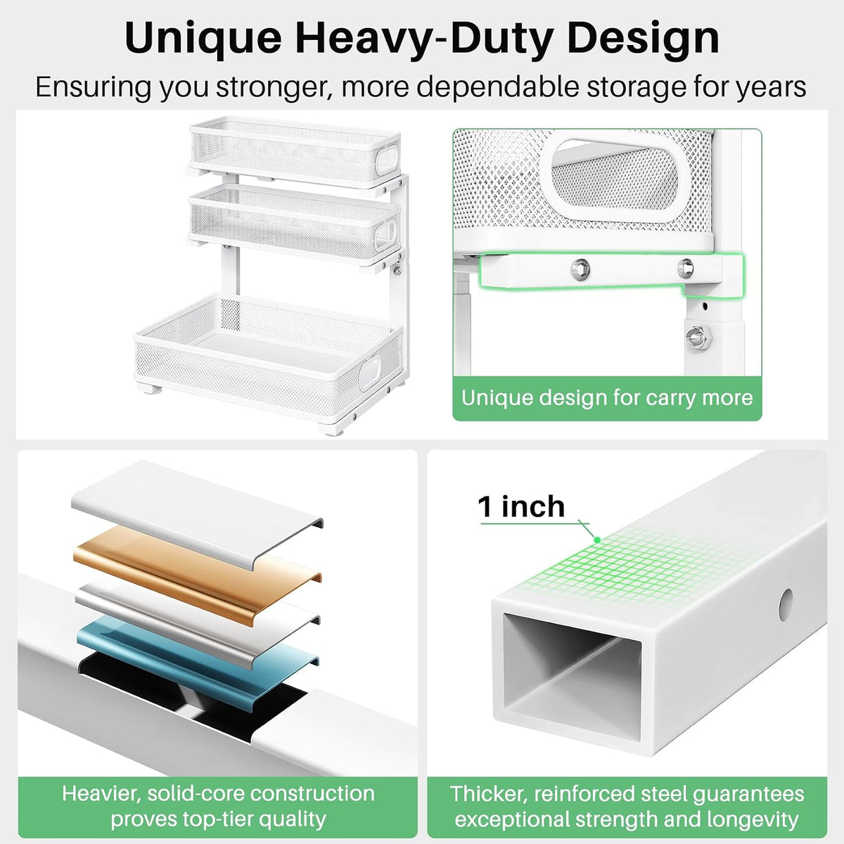 Kitstorack Pull-Out Shelf Organizer — Maximize Cabinet Reach and Eliminate Daily Bending to Reclaim Your Morning Routine