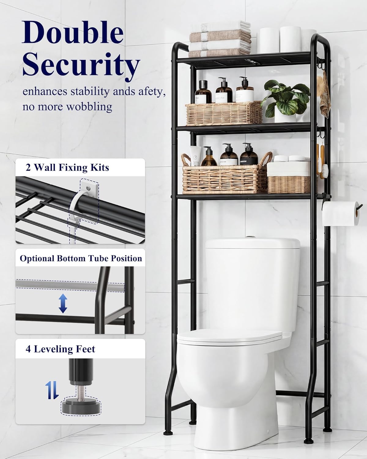 Kitsure Bathroom Organizer – Tip-Resistant Storage for Kids' Bath and Shared Spaces