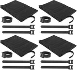 Nettbe 8 Inch Adjustable Hook and Loop Cable Ties as Gift for Remote Workers, Black Reusable Cord Wraps for Productivity Lovers