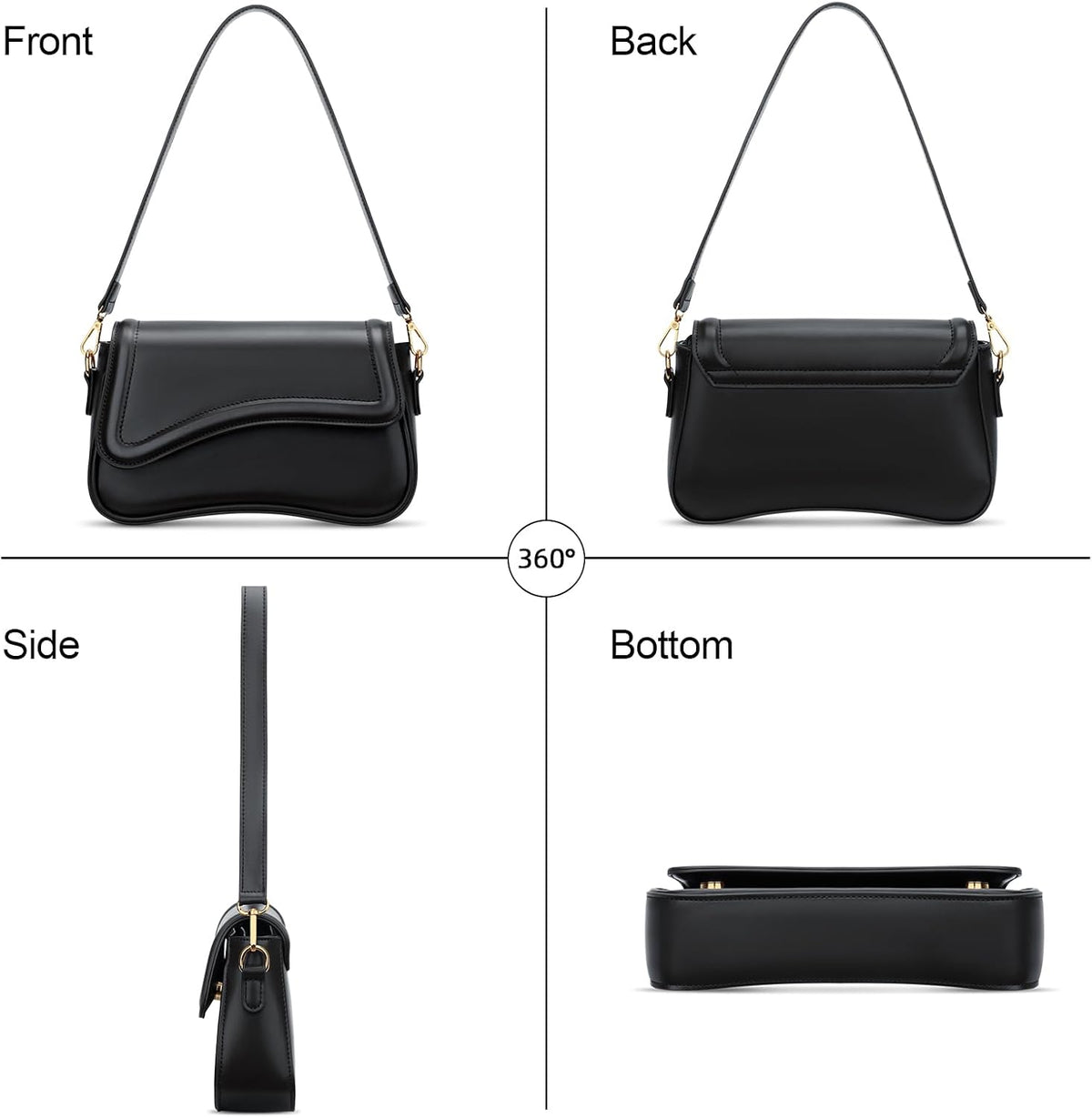 KKXIU Small Hobo Handbag – Romantic Valentine's Day Gift for Her, Cute Crossbody Clutch with Gold Chain