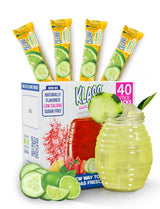 Klass Aguas Frescas Cucumber Limeade – Portable Hydration Companion for Commute and Office Routine, Authentic Agua Fresca Taste
