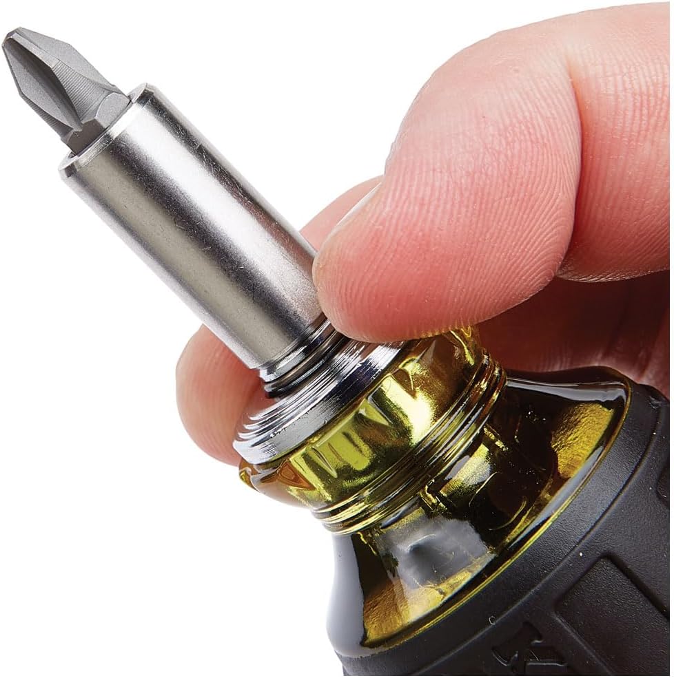 Klein Tools 32308 Stubby Screwdriver – Magnetic Bit Retention Prevents Dropped Hardware in Live Panels