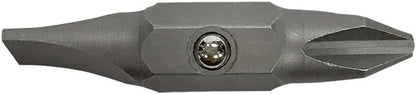 Klein Tools 32483 Precision-Machined Bit Set for Safer Screwdriving, #2 Phillips and 1/4-Inch Slotted to Reduce Cam-Out