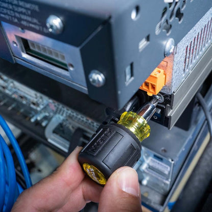 Klein Tools 32561 Stubby Screwdriver – Field Service Driver for Outdoor Panels, Disconnects, and Meter Bases