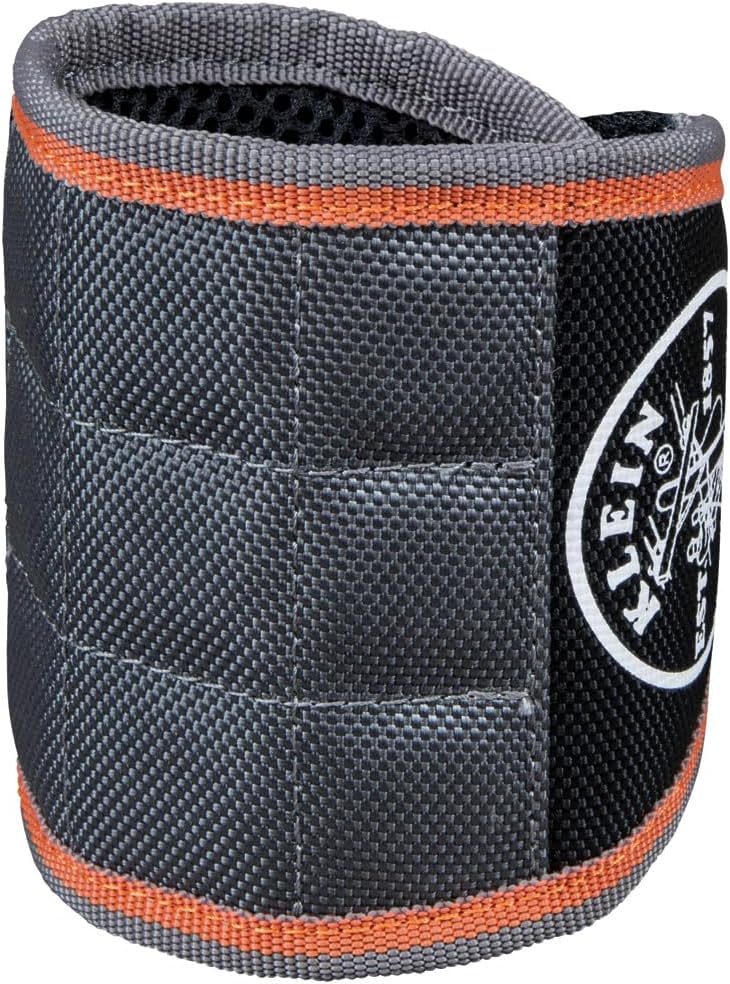 Klein Tools 55895 Magnetic Wristband – Outdoor Deck and Fence Building Helper for DIY Homeowners