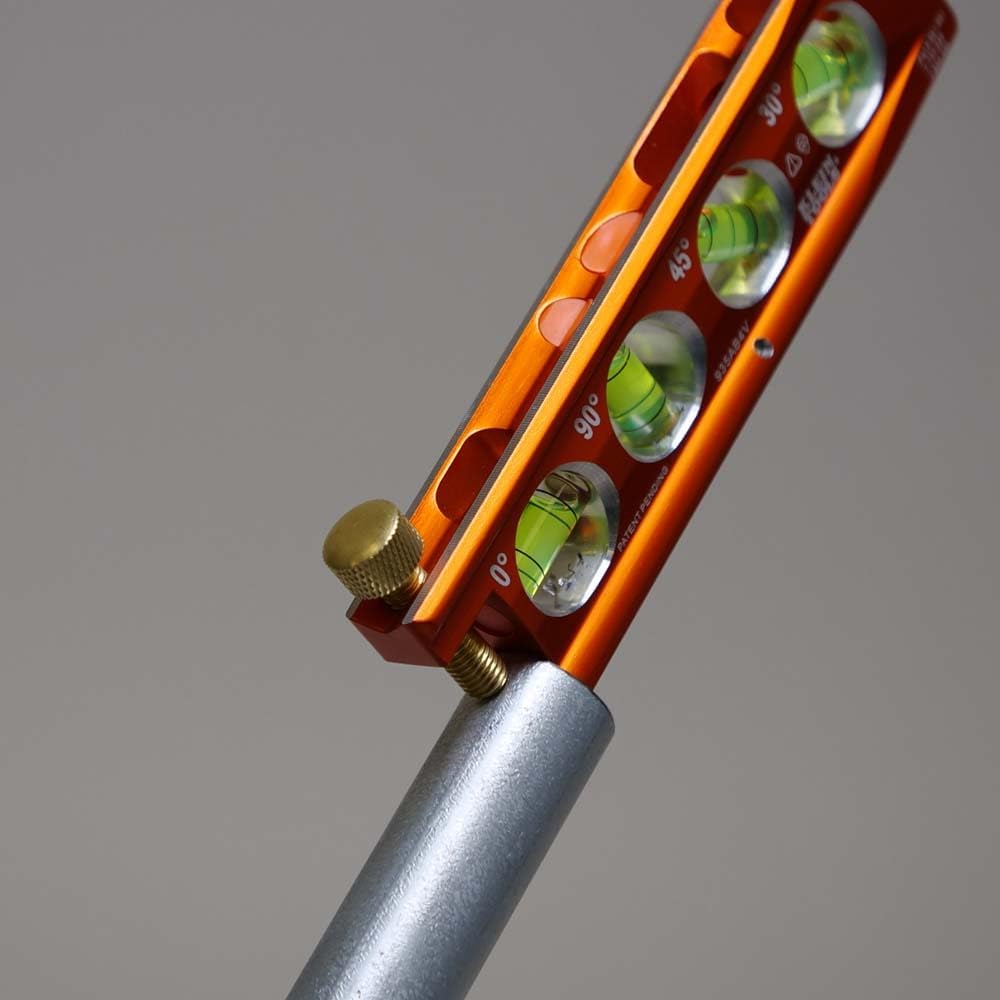 Klein Tools 935AB4V Torpedo Level – Recessed Vials and V-Groove Grip for Stable Pipe Leveling on Ladders