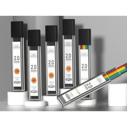 kneaded eraser, 2 soft 4b erasers, 9 cap eraser refills, and 2 lead sharpeners included