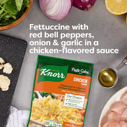 Knorr Chicken Fettuccine Pasta Sides 4.3 oz – Fast Desk Lunch and Deadline Dinner Shortcut