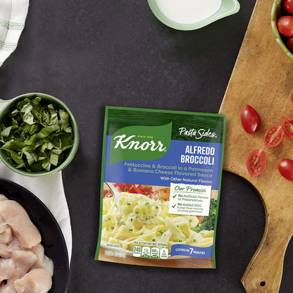Knorr Pasta Sides Alfredo Broccoli – Clean Label Side Dish for Intentional Kitchens, 4.5 oz (Pack of 8)