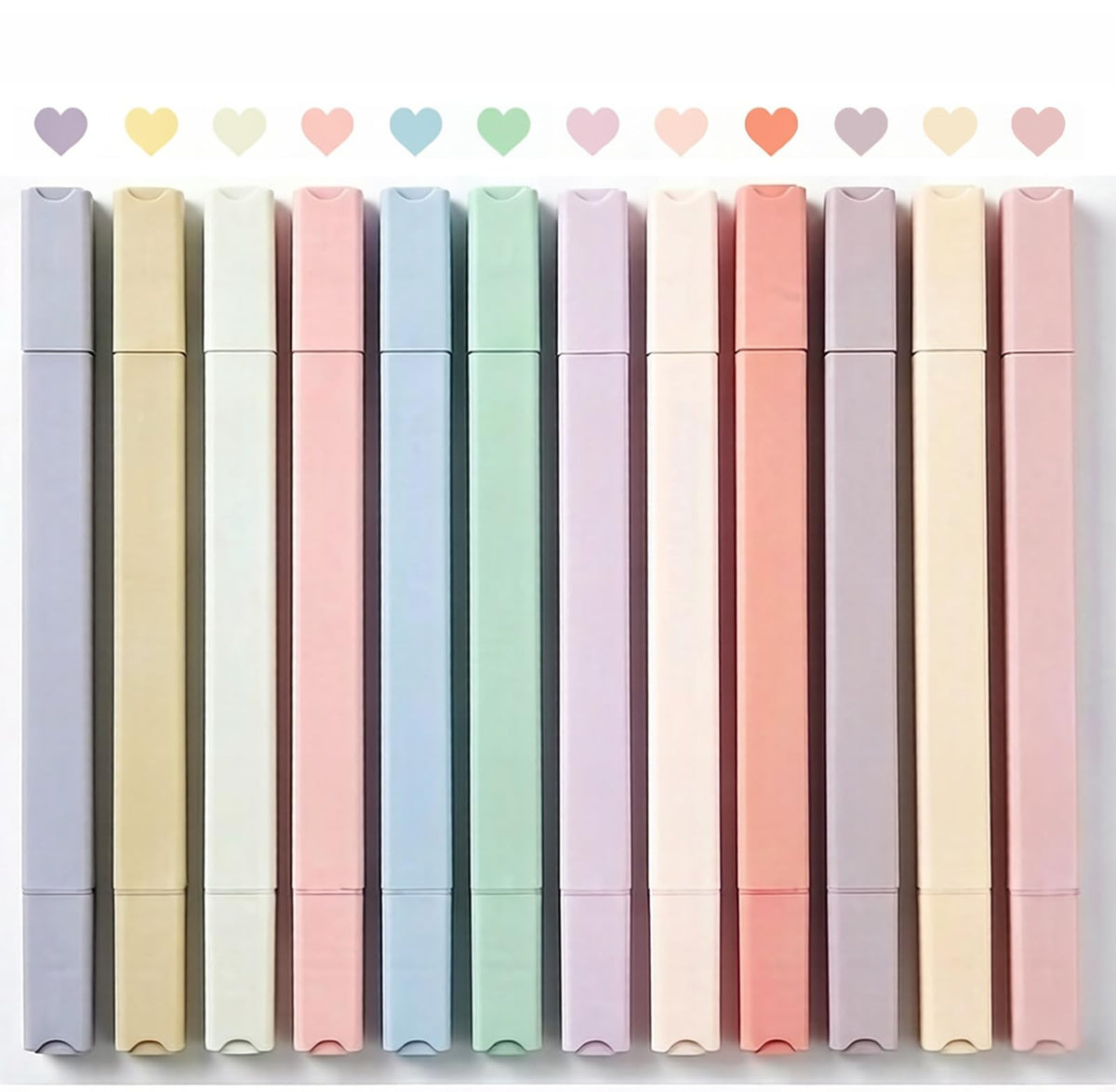 konket 12Pcs Aesthetic Cute Highlighters Bible Pastel Highlighters and Pens no bleed Assorted Colors Highlighter for and Office Journal Home