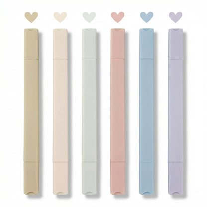 konket 6pcs Pastel Highlighter Aesthetic Cute Highlighters Bible Highlighters No Bleed， Soft Chisel Tip Marker for Diary Plan Notes