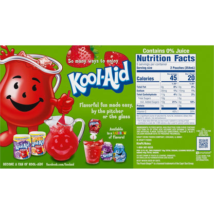 Kool-Aid Jammers Strawberry Kiwi Drink – Kid-Friendly Pouch Drinks for School Lunches and After-School Snacks