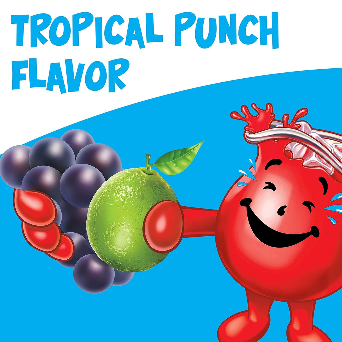 Kool-Aid Tropical Punch Powder 19 oz – Portable Drink Mix for Camping and Picnics