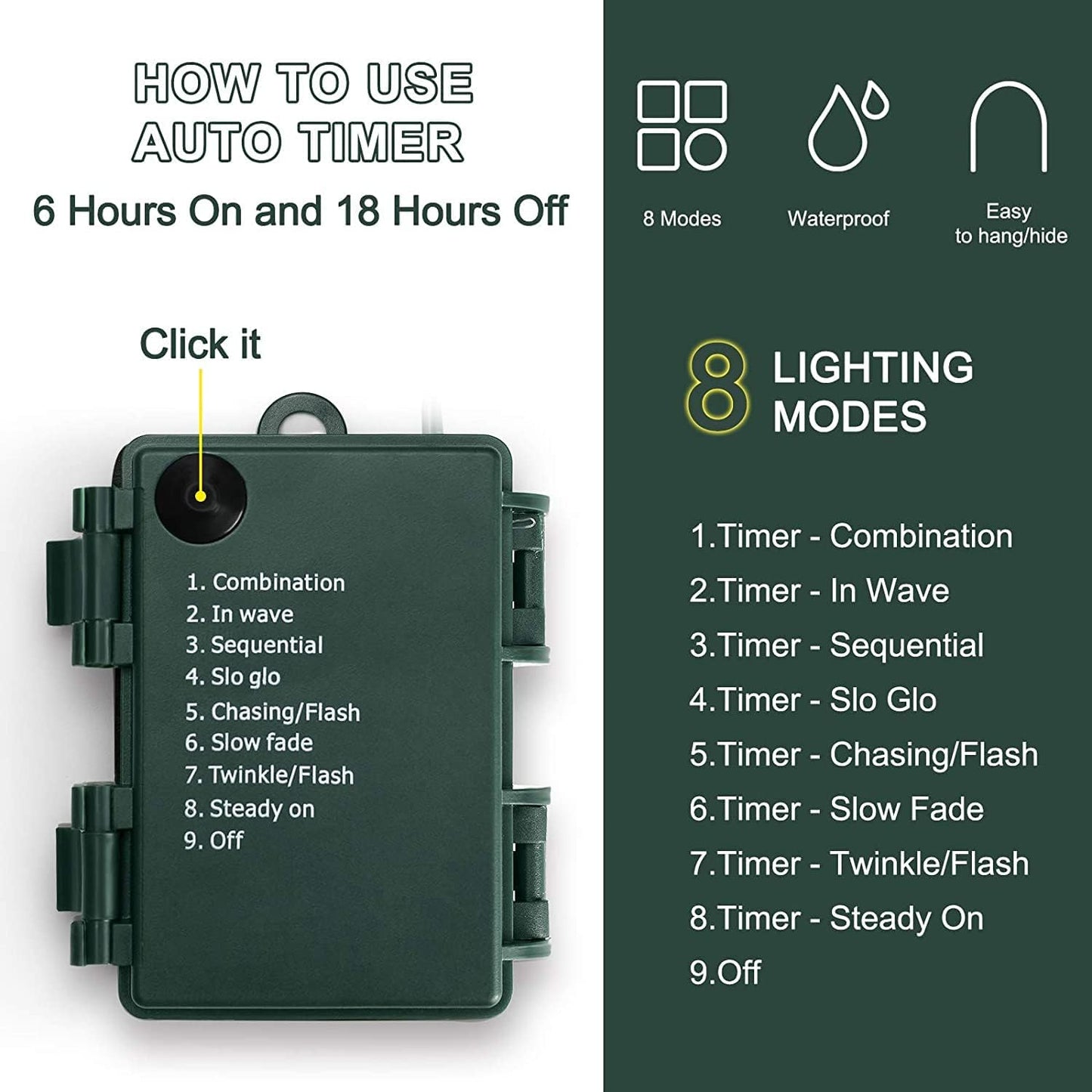 KOUQIYA Battery Operated LED Lights for Kids Room – Safe Warm White Nursery Nightlight with Auto Timer, 2 Pack