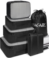 BAGAIL 8-Piece Packing Cubes Set for Business Travel, Carry-On Organizers for Efficient Trip Packing