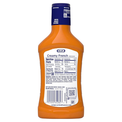 Kraft Creamy French Dressing – Family Pantry Staple for Kid Lunchboxes, 16 fl oz Bottle