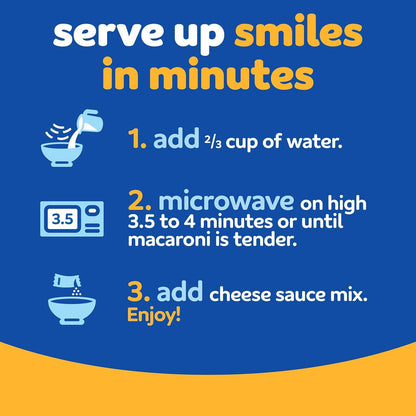 Kraft Easy Mac Microwavable Mac & Cheese – After-School Snack for Kids Lunch Boxes