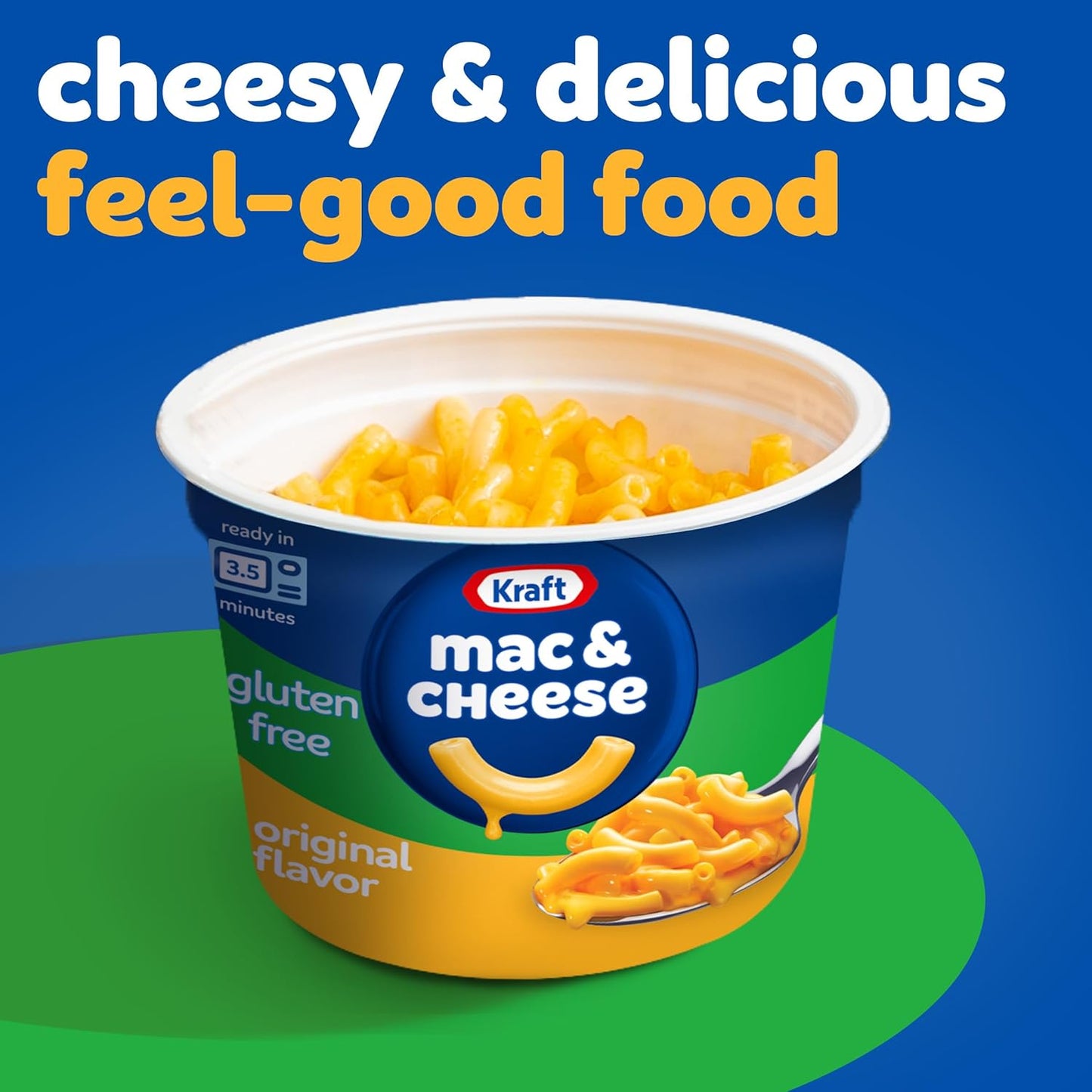 Kraft Gluten Free Mac & Cheese Cups – Clutter-Free Pantry Solution with Long Shelf Life, 4-Stackable Single-Serve Cups