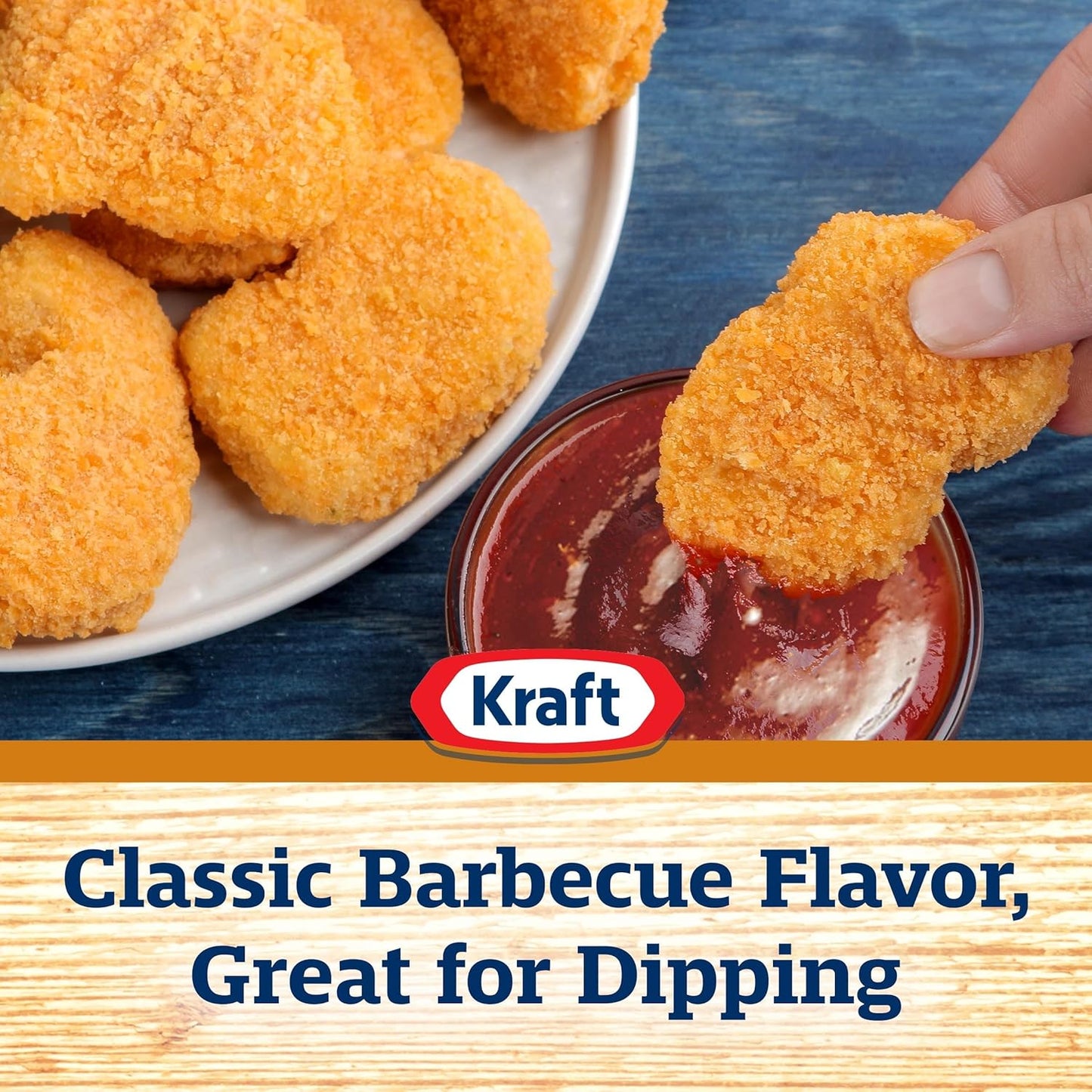 Kraft Hint of Honey Slow-Simmered Barbecue BBQ Sauce 18 oz – Backyard Grill Glaze for Ribs, Chicken and Brisket