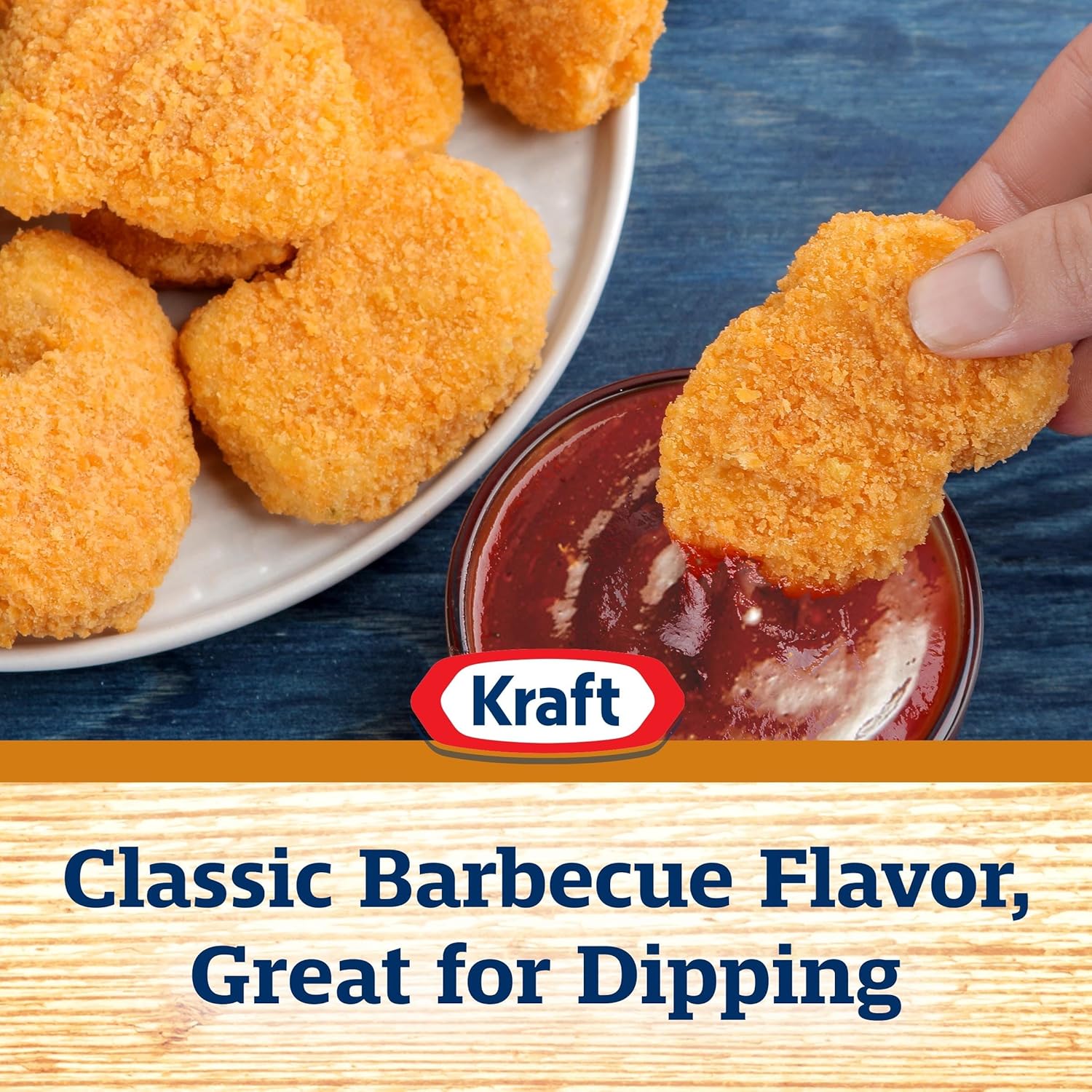 Kraft Hint of Honey Slow-Simmered Barbecue BBQ Sauce 18 oz – Backyard Grill Glaze for Ribs, Chicken and Brisket