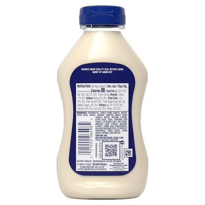 Kraft Mayo Garlic Aioli (12 oz Bottle) – Backyard BBQ and Grill Sauce for Burgers, Steaks, and Cookouts