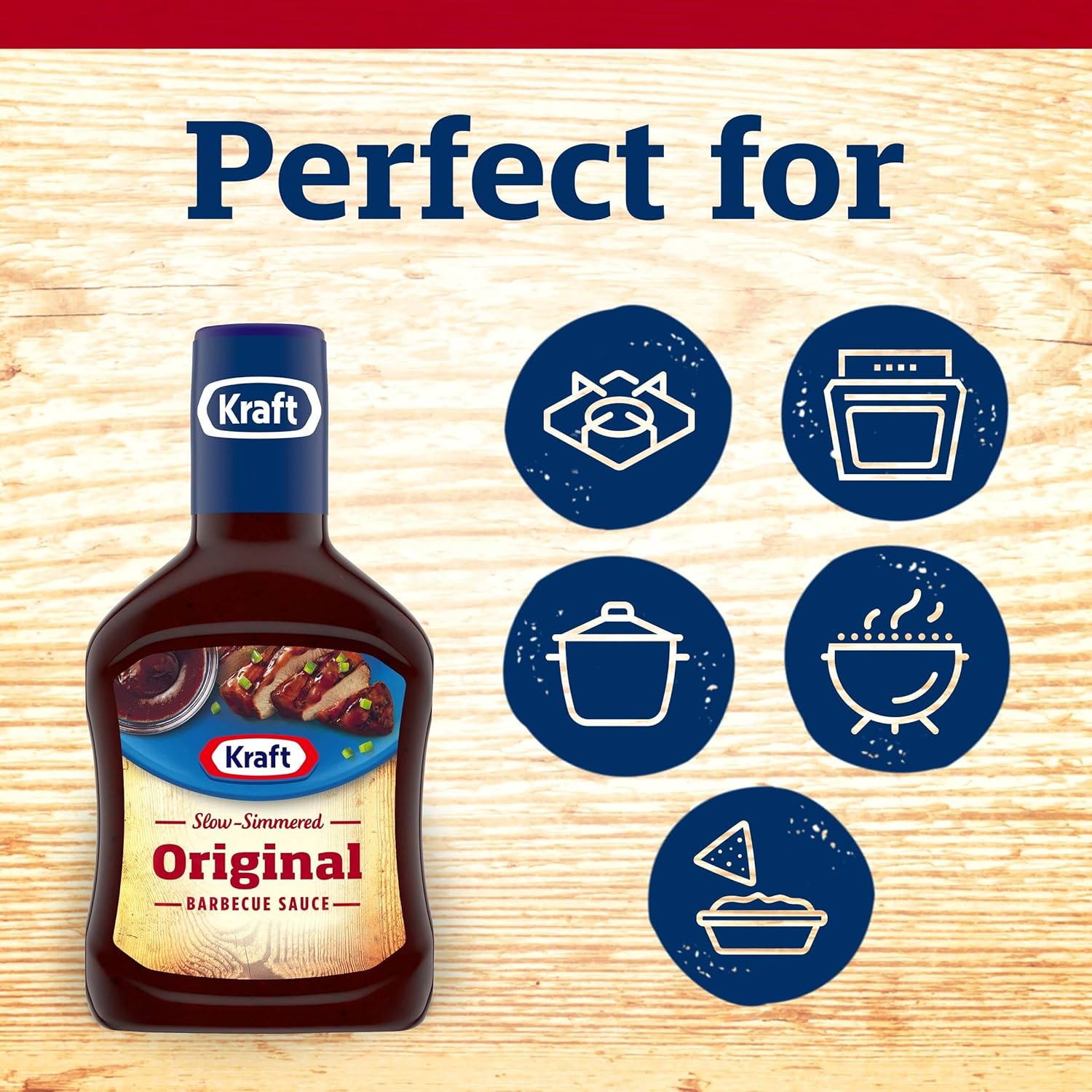 Kraft Original BBQ Sauce – Backyard Grill & Patio Squeeze Bottle for Ribs, Wings, and Burgers