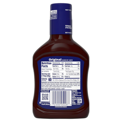 Kraft Original BBQ Sauce – Backyard Grill & Patio Squeeze Bottle for Ribs, Wings, and Burgers