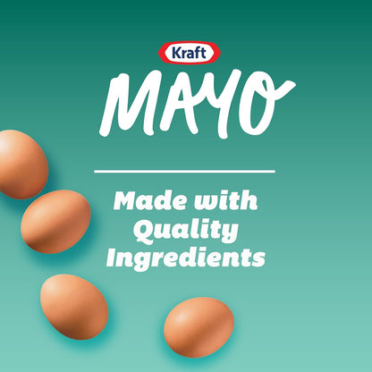 Kraft Real Mayo Creamy & Smooth Mayonnaise for Keto Wellness Routines and Mindful Low-Carb Meal Prep, 30 fl oz Jar