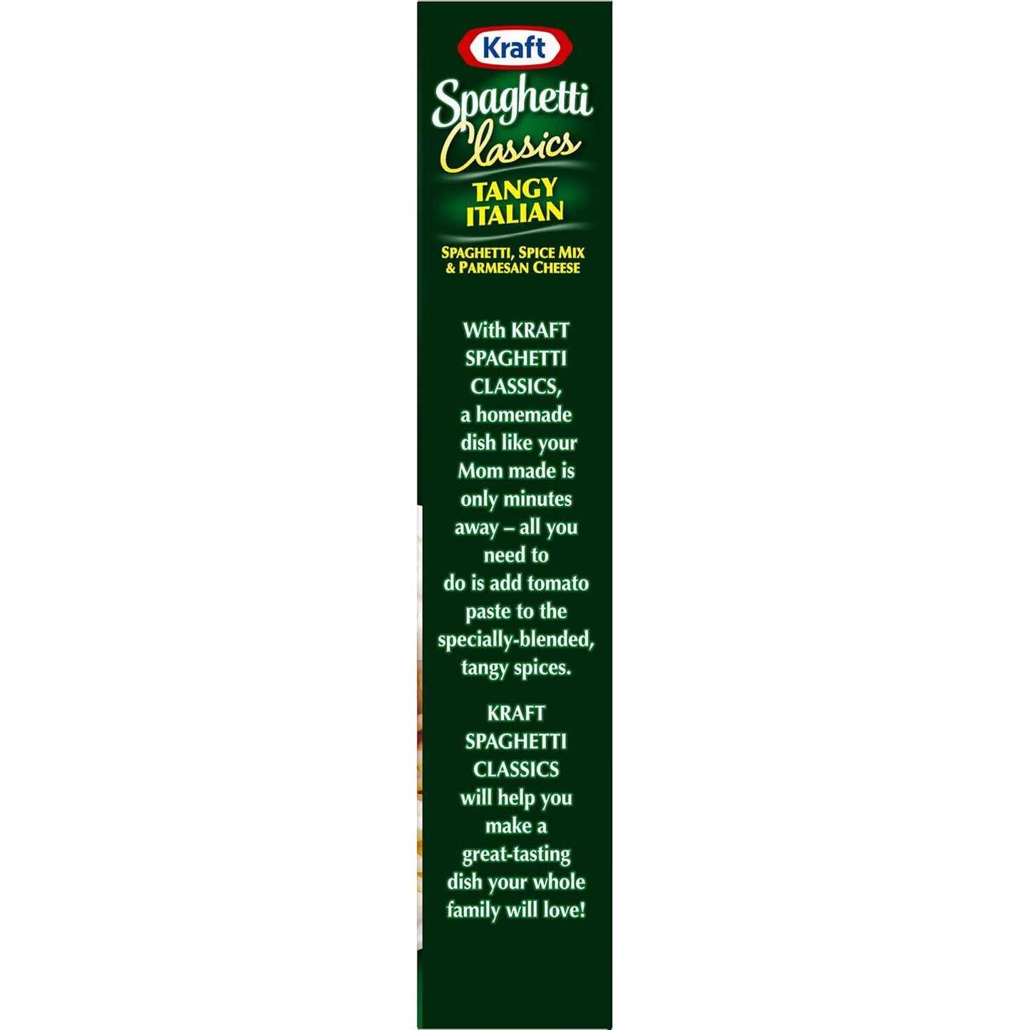 Kraft Spaghetti Classics Tangy Italian — Easy Weeknight Family Dinner for Kids and Parents, 8 oz Box (4 Servings)