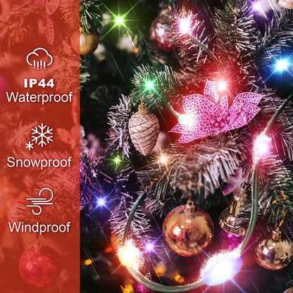Kringle Bros Outdoor Christmas Tree Lights – Waterproof Halo Ring for Patio, Storefront & Garden Decor