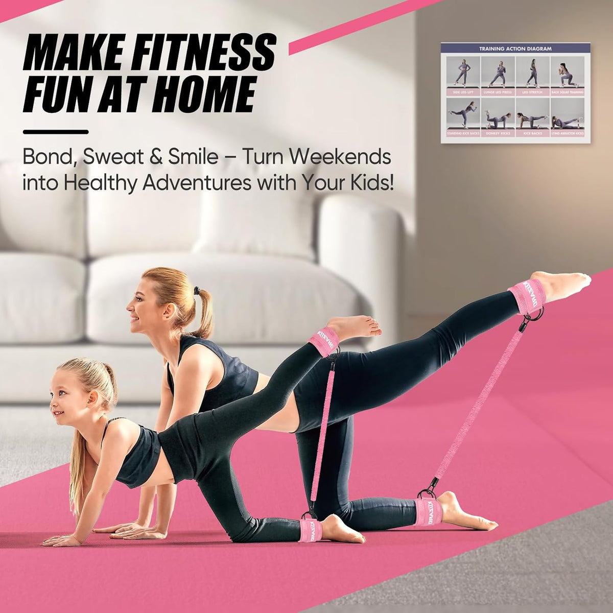 KUZARO Glute Trainer with Carry Bag – Valentine's Day Fitness Surprise for a Workout-Obsessed Partner