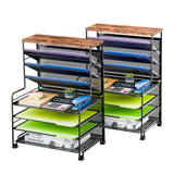 Simple Trending 7 Tier Desk File Organizer – Home Office Paper Sorter for Active Project Folders and Bills