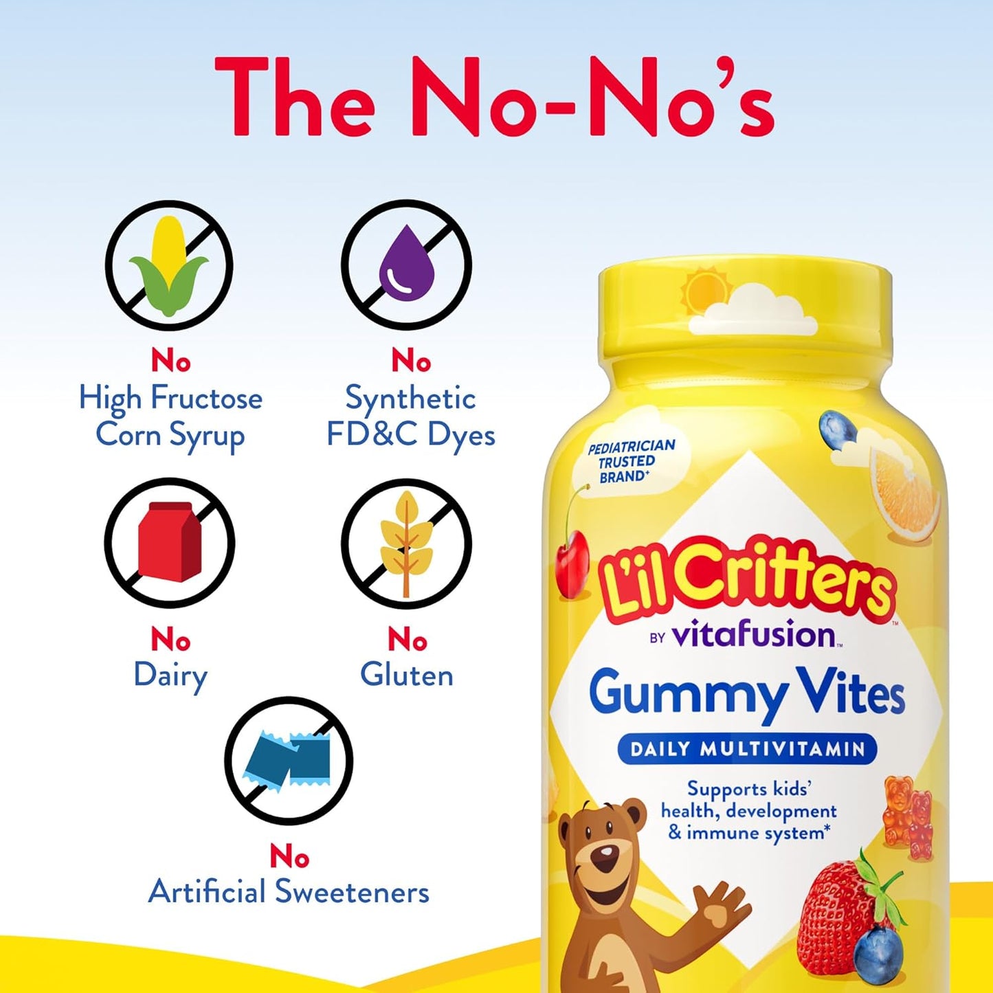 L'il Critters Gummy Vites – Practical Gift for Grandparents Stocking Stuffer, Kids Daily Multivitamin