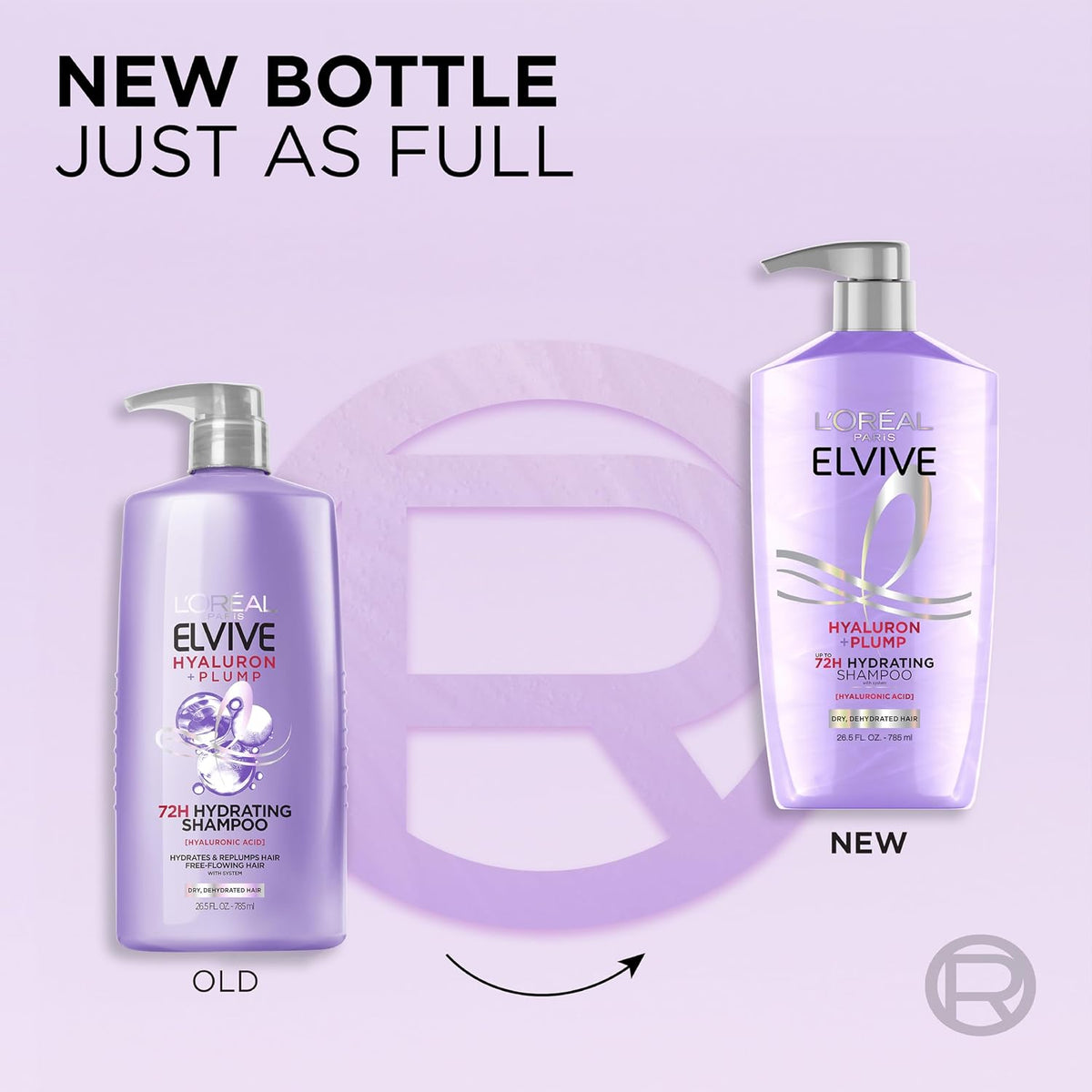 L'Oreal Paris Elvive Hyaluron Plump Shampoo and Conditioner Set – Boutique-Inspired Hydration Duo for Dry Hair, Cherry Blossom Scent