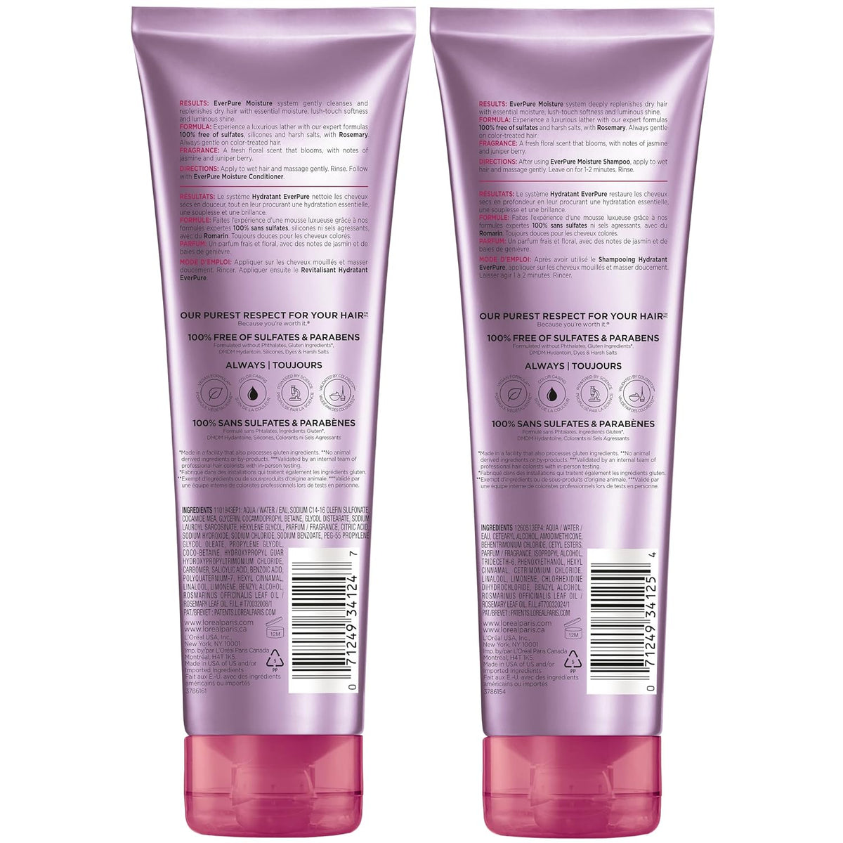 L'Oreal Paris EverPure Moisture Shampoo + Conditioner – High-End Haircare Upgrade for Color-Protective Routines