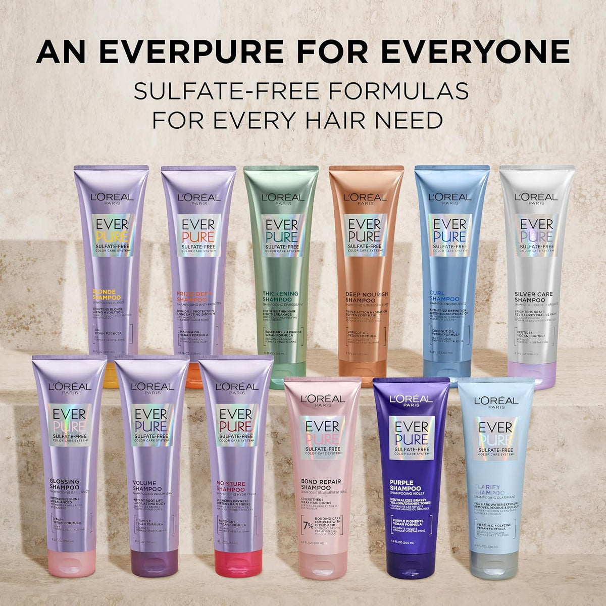 L'Oreal Paris EverPure Moisture Shampoo + Conditioner – High-End Haircare Upgrade for Color-Protective Routines
