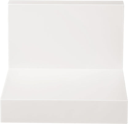 l-shape floating shelf design, 4" depth x 4" width x 3.13" height
