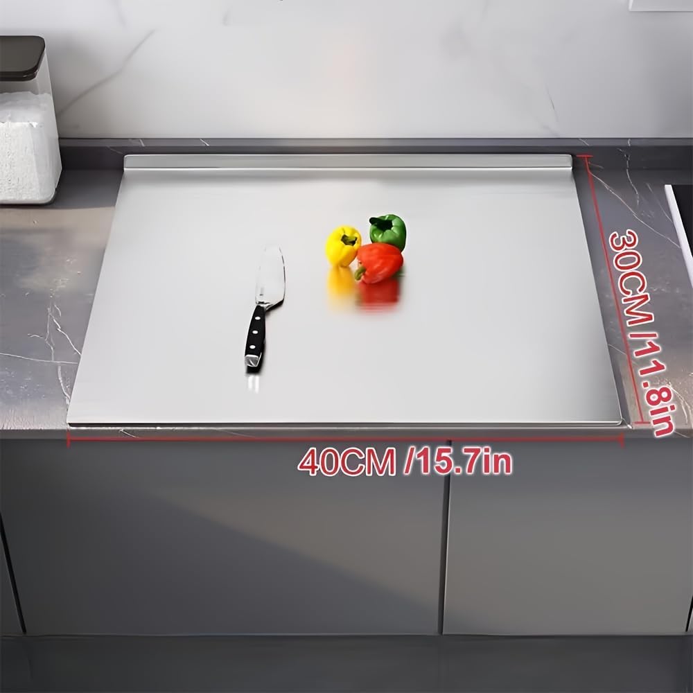 l-shaped 90-degree lip that anchors the board to the countertop edge for stability