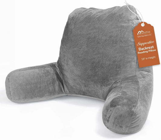 l-shaped backrest with integrated armrests for upper-body and elbow support
