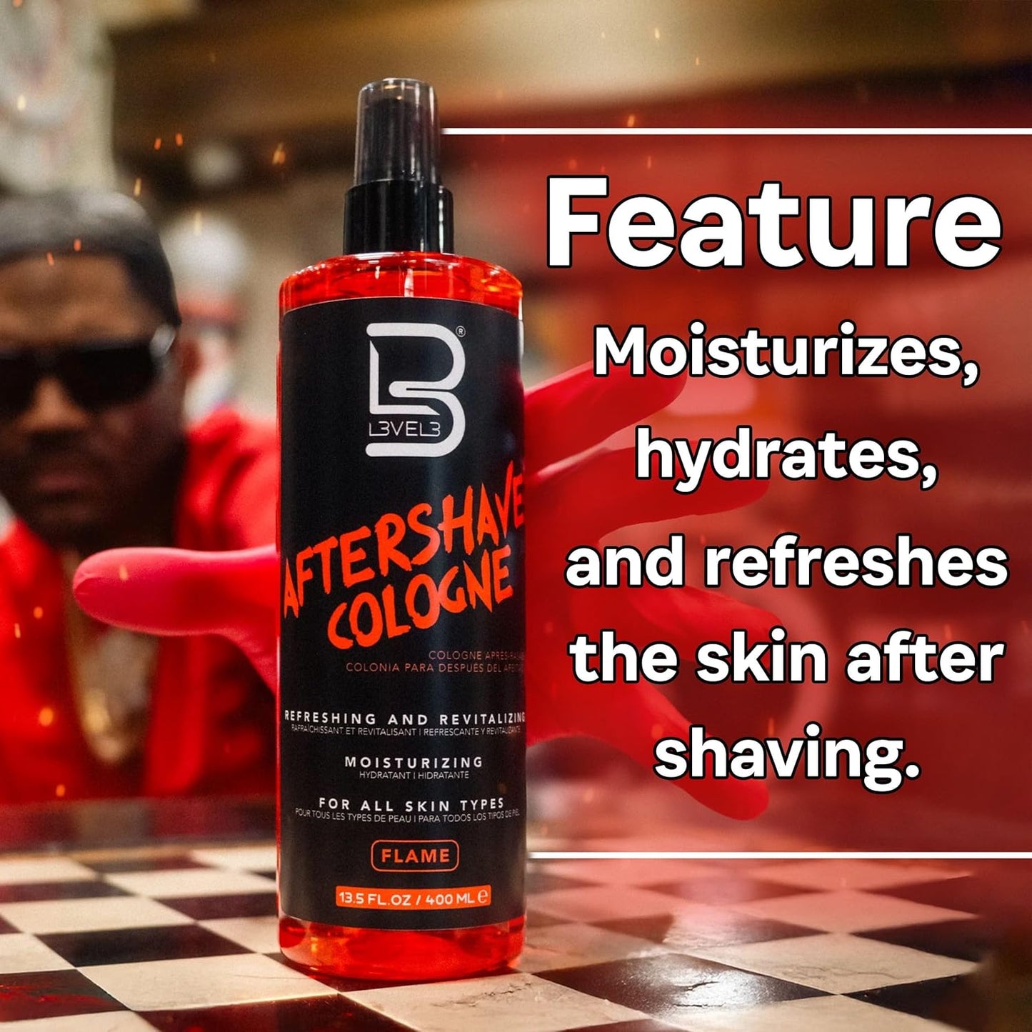 L3 Level 3 After Shave Spray – Daily Bathroom Wellness Routine, Botanical Hydrating Aftershave and Cologne