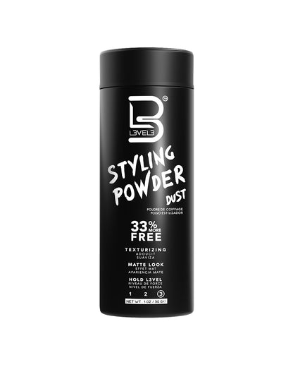 L3 Level 3 Styling Powder – Thoughtful Birthday Gift for Him with Barber-Style Matte Hold