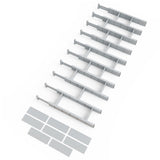 SpaceAid Bamboo Drawer Dividers – Holiday Gift for the Organized Friend, Dresser and Closet Organizer, Black (17"-22")